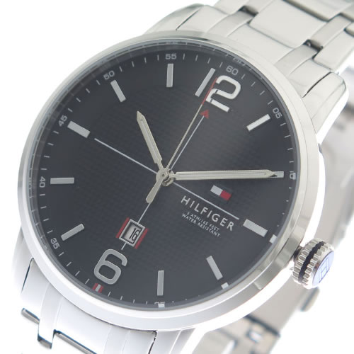 トミーヒルフィガー 腕時計 メンズ 1791215 ブラック シルバー