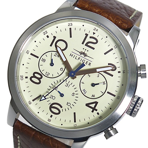 【送料無料】トミー ヒルフィガー TOMMY HILFIGER クオーツ メンズ 腕時計 1791230 クリーム - メンズブランドショップ