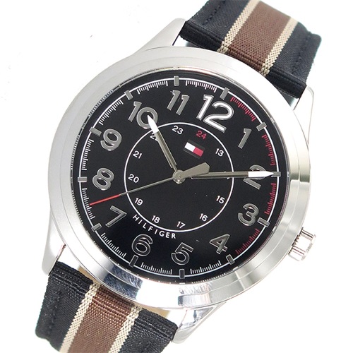 トミー ヒルフィガー クオーツ メンズ 腕時計 1791330 ブラック