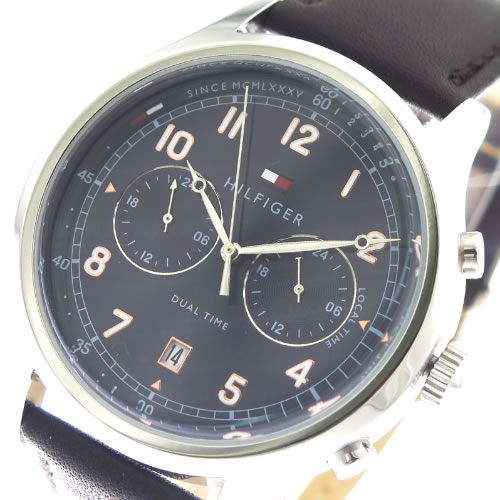 トミーヒルフィガー 腕時計 メンズ 1791385 ネイビー ダークブラウン