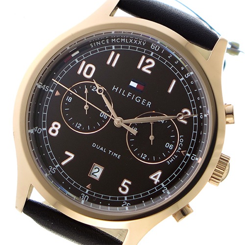 トミーヒルフィガー クオーツ メンズ 腕時計 1791387 ブラウン