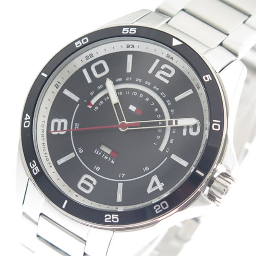 トミーヒルフィガー 腕時計 メンズ 1791394 ブラック シルバー