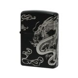 ジッポ ZIPPO オイルライター 和柄シリーズ 龍S 2DRG-B ブラック/シルバー