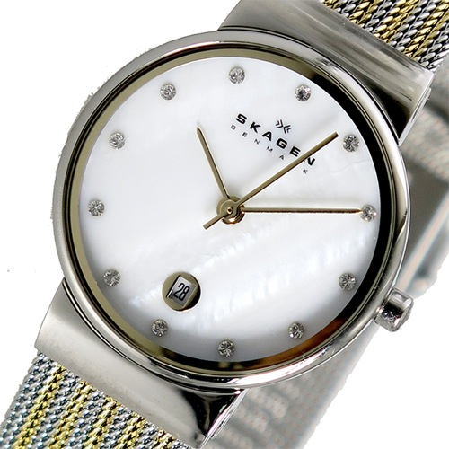 スカーゲン アンカー クオーツ メンズ 腕時計 355SSGS シェル