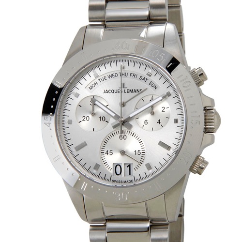ジャックルマン クロノ デイト レトログラード 40周年記念モデル メンズ 腕時計 40-10A シルバー