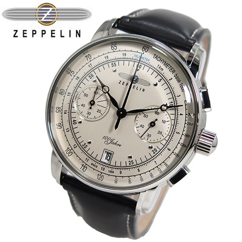ツェッペリン ZEPPELIN 100周年記念 クオーツ メンズ クロノ 腕時計 7670-1