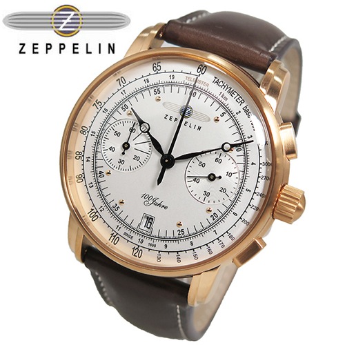 ツェッペリン 100周年記念 クオーツ メンズ クロノ 腕時計 7672-1