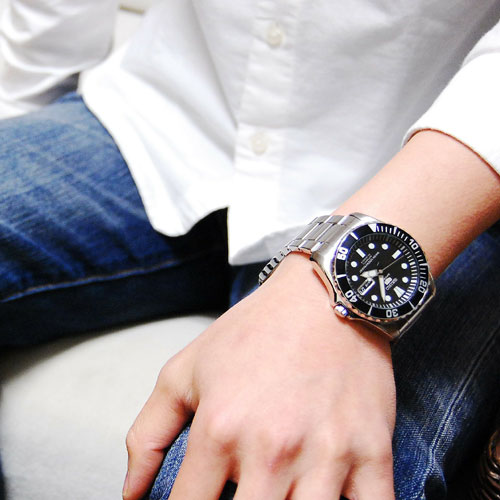 セイコー5 腕時計 日本製 自動巻き SNZF17J1 ダイバーズ 品 - 腕時計