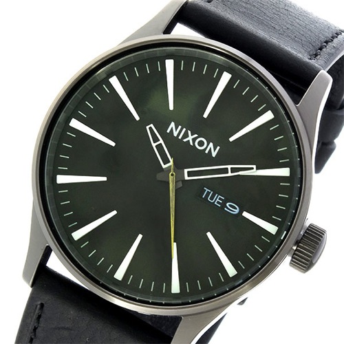 ニクソン クオーツ メンズ 腕時計 A105-2069 ガンメタ/グリーン