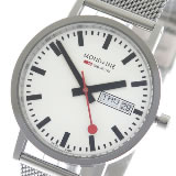モンディーン  クオーツ メンズ 腕時計 A6673031411SBM ホワイト/シルバー