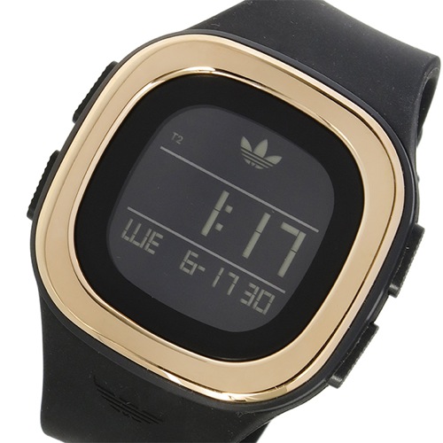 アディダス オリジナルス デンバー ユニセックス 腕時計 ADH3085 ブラック/ピンクゴールド