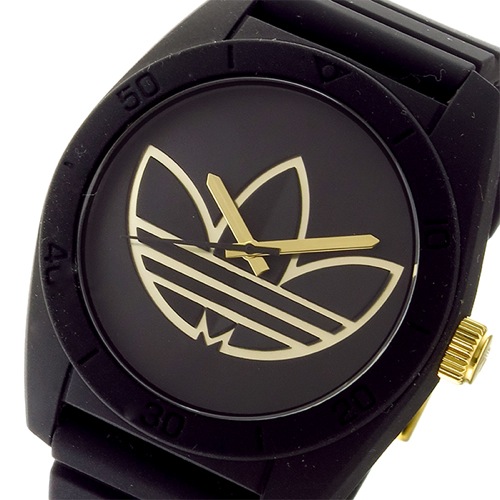 アディダス サンティアゴ クオーツ メンズ 腕時計 ADH3197 ブラック/ゴールド