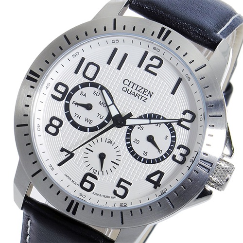 シチズン CITIZEN クオーツ メンズ 腕時計 AG8310-08A ホワイト