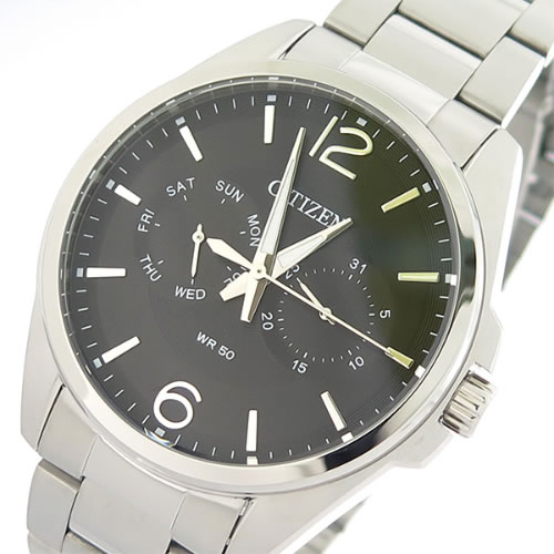 シチズン クオーツ メンズ 腕時計 AG8320-55F ブラック/シルバー