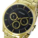 シチズン クオーツ メンズ 腕時計 AG8352-59E ブラック/ゴールド