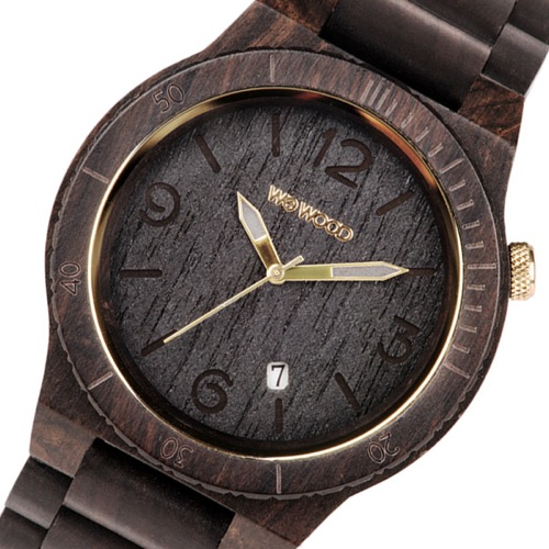 ウィーウッド WEWOOD 木製 メンズ 腕時計 ALPHA-BK-GOLD ブラック 国内正規