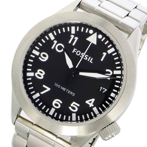 【送料無料】フォッシル FOSSIL エアロフライト AEROFLITE クオーツ メンズ 腕時計 AM4562 ブラック - メンズブランド