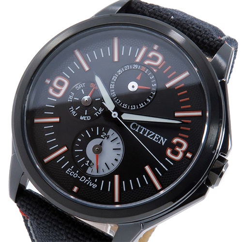 シチズン CITIZEN クオーツ メンズ 腕時計 AP4005-11E ブラック/オレンジ