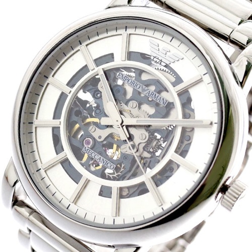 【送料無料】エンポリオアルマーニ EMPORIO ARMANI 腕時計 メンズ AR60006 自動巻き シルバー - メンズブランドショップ