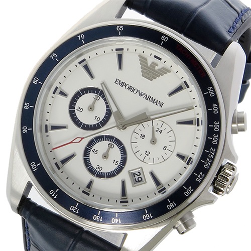【送料無料】エンポリオ アルマーニ EMPORIO ARMANI シグマ Sigma クオーツ クロノ メンズ 腕時計 AR6096 ホワイト