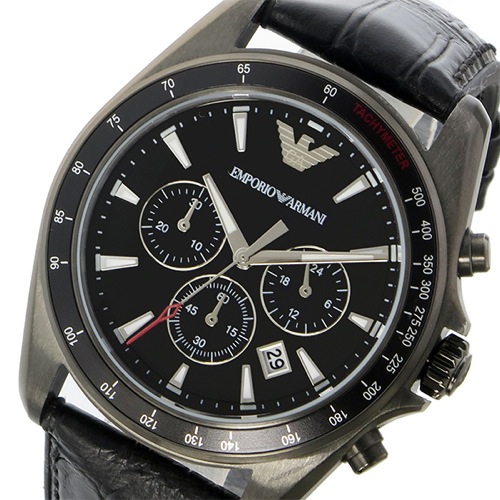 エンポリオ アルマーニ シグマ Sigma クオーツ クロノ メンズ 腕時計 AR6097 ブラック