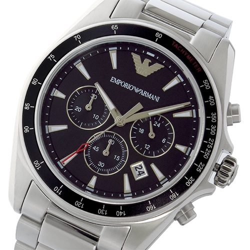 エンポリオ アルマーニ クロノ クオーツ メンズ 腕時計 AR6098 ブラック