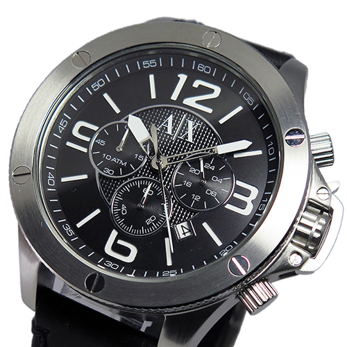 アルマーニ エクスチェンジ クオーツ クロノ メンズ 腕時計 AX1506 ブラック