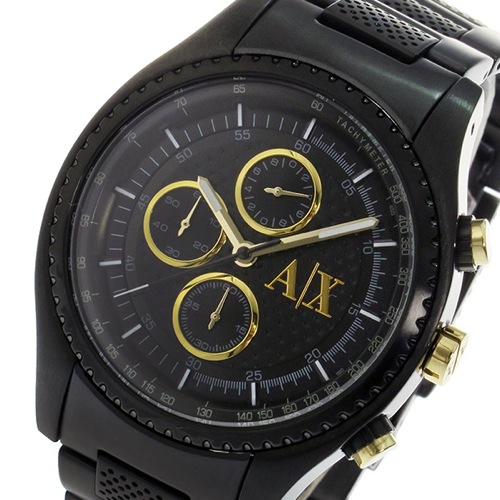 アルマーニ エクスチェンジ クオーツ クロノ メンズ 腕時計 AX1604 ブラック