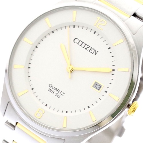 シチズン CITIZEN 腕時計 メンズ BD0048-80A クォーツ ホワイト シルバー