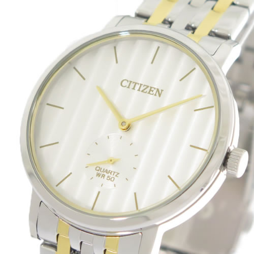 シチズン クオーツ メンズ 腕時計 BE9174-55A パールホワイト/シルバー×ゴールド
