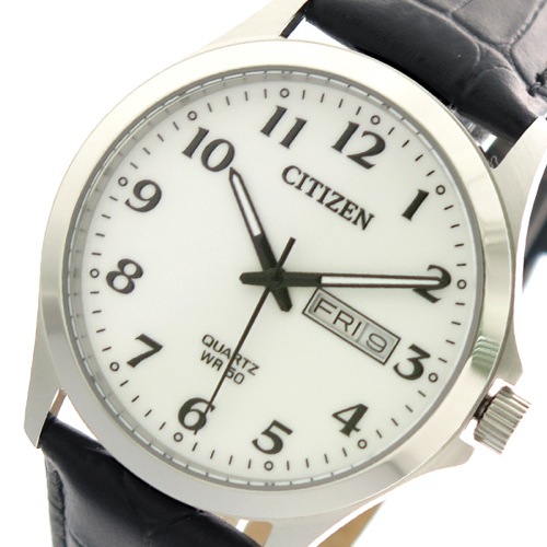 シチズン CITIZEN 腕時計 メンズ BF5000-01A クォーツ ホワイト ブラック