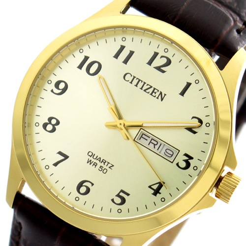 シチズン CITIZEN 腕時計 メンズ BF5002-05P クォーツ ゴールド ブラウン