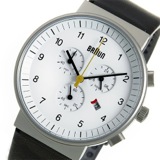 ブラウン BRAUN クロノ クオーツ メンズ 腕時計 BN0035WHBKG ホワイト