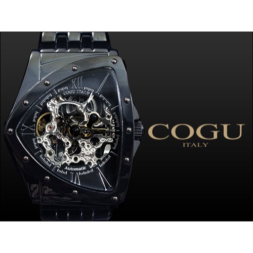 コグ COGU 流通限定モデル フルスケルトン 自動巻き 腕時計 BNT-BBK