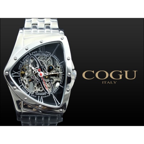 コグ COGU 流通限定モデル フルスケルトン 自動巻き 腕時計 BNT-BK