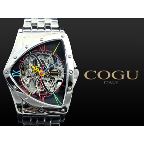 コグ COGU 流通限定モデル フルスケルトン 自動巻き 腕時計 BNT-BKC