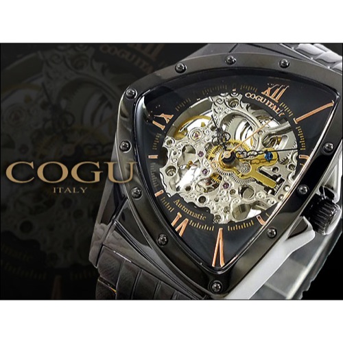 コグ COGU 流通限定モデル フルスケルトン 自動巻き 腕時計 BNT-BRG