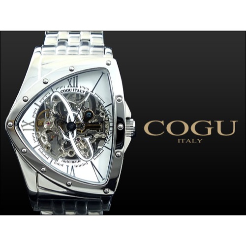 コグ COGU 流通限定モデル フルスケルトン 自動巻き 腕時計 BNT-WH
