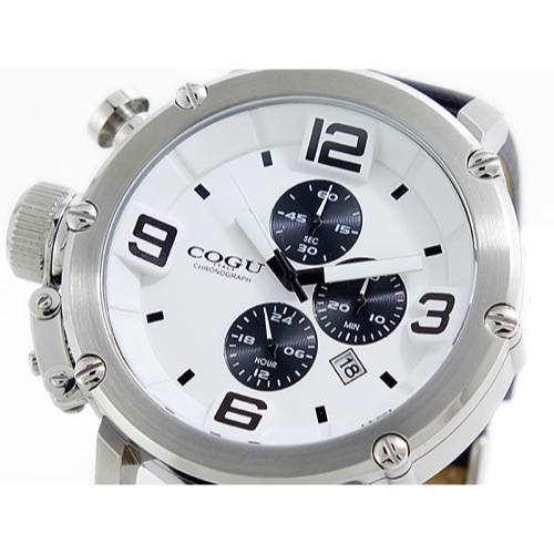 コグ COGU クオーツ クロノ メンズ 腕時計 C61-WH