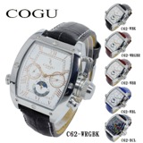 コグ COGU 自動巻き メンズ 腕時計 C62-WRGBK ホワイト-ローズゴールド/ブラック