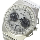 シチズン エコドライブ サテライト クロノ ソーラー メンズ 腕時計 CC9000-51A ホワイト