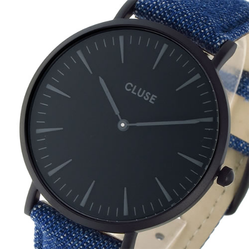 クルース CLUSE ラ・ボエーム デニムベルト 38mm クオーツ ユニセックス 腕時計 CL18507 ブラック