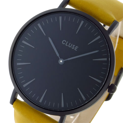 クルース CLUSE ラ・ボエーム デニムベルト 38mm クオーツ ユニセックス 腕時計 CL18508 ブラック></a><p class=blog_products_name