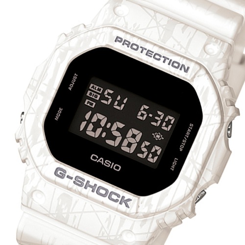 カシオ Gショック スラッシュパターンシリーズ メンズ 腕時計 DW-5600SL-7 ホワイト