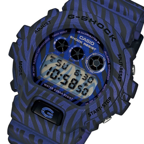 カシオ Gショック ゼブラカモフラージュ メンズ 腕時計 DW-6900ZB-2 ブルー