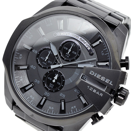 【送料無料】ディーゼル DIESEL メガチーフ メンズ クオーツ クロノ 腕時計 DZ4355 ブラック - メンズブランドショップ グラッグ