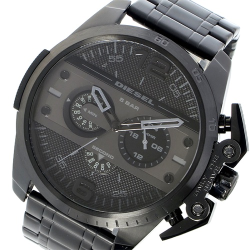 ディーゼル アイアンサイド クオーツ クロノ メンズ 腕時計 DZ4362 ブラック