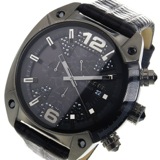 ディーゼル オーバーフロー メンズ クオーツ クロノ 腕時計 DZ4372 ブラック