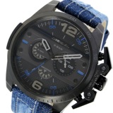 ディーゼル ヘビーウェイト クオーツ クロノ メンズ 腕時計 DZ4397 ブラック/デニム