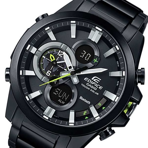カシオ エディフィス ソーラー メンズ 腕時計 ECB-500DC-1AJF ブラック 国内正規